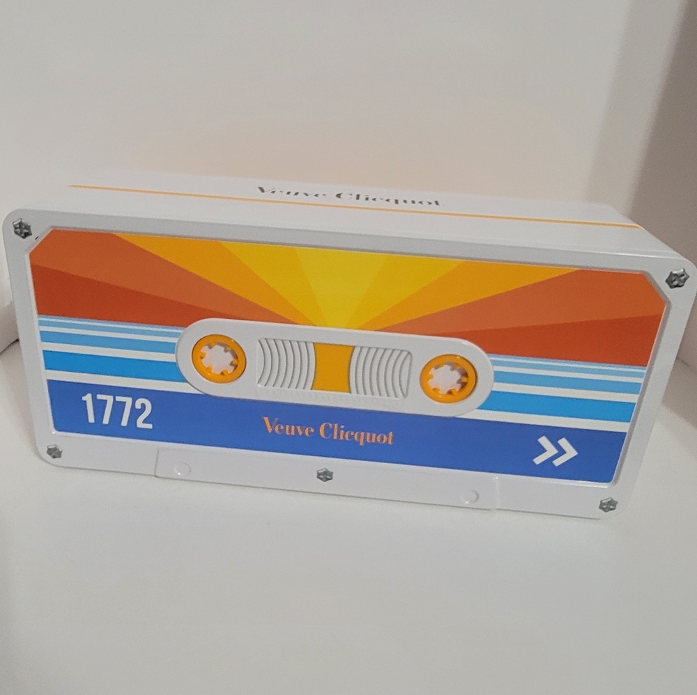 Veuve Clicquot Limited Edition Retro Cassette Tape Empty Tin Box